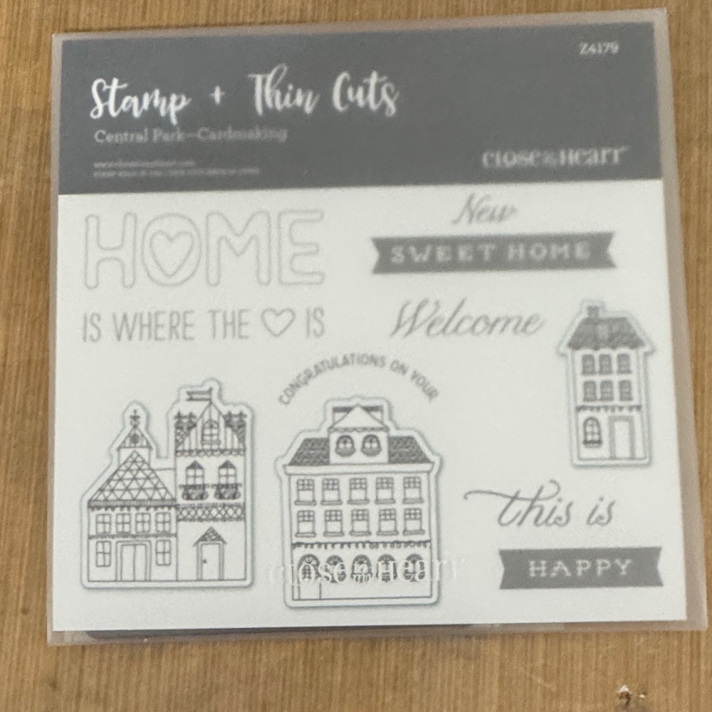 Close to My Heart 'Home' Stamp & Thin Cuts Set - Gray Artwork